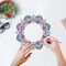 DIY Diamond Painting Mirror Kit for Adults – Special Shaped Crystal Mandala Mirror, Pink-Blue, DIY Art Craft for Christmas, Halloween, Birthday Gifts & Home Decor